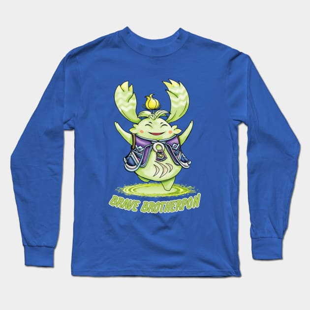 Brave Brotherpon Long Sleeve T-Shirt by WarioPunk